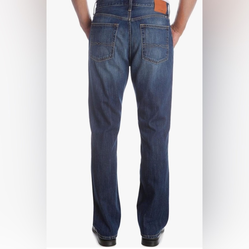 Lucky Brand Men's Distressed 361 Vintage Straight Blue Jeans - Picture 3 of 9
